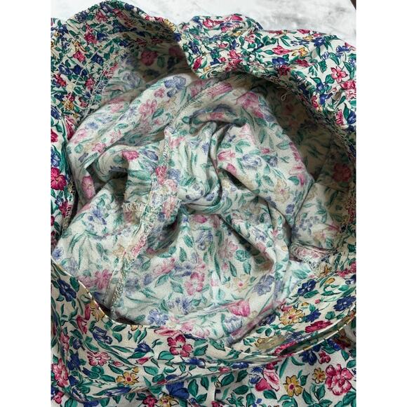 VTG Fundamental Things Ditsy Floral Culotte Pant 10 Cropped Pockets Cottage Boho - Picture 8 of 9